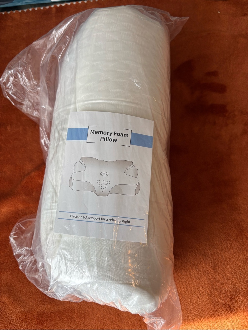 Memory Foam Neck Pillow - White